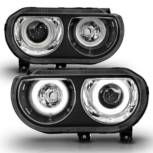 Anzo 121308 - 2008-2014 Dodge Challenger Projector Headlights w/ Halo Black (CCFL) Anzo 121308 - 2008-2014 Dodge Challenger Projector Headlights w/ Halo Black (CCFL)