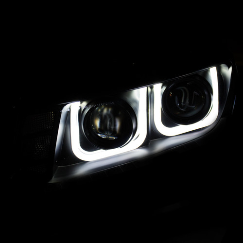 Anzo 121508 - 2014-2015 Chevrolet Camaro Projector Headlights w/ U-Bar Black