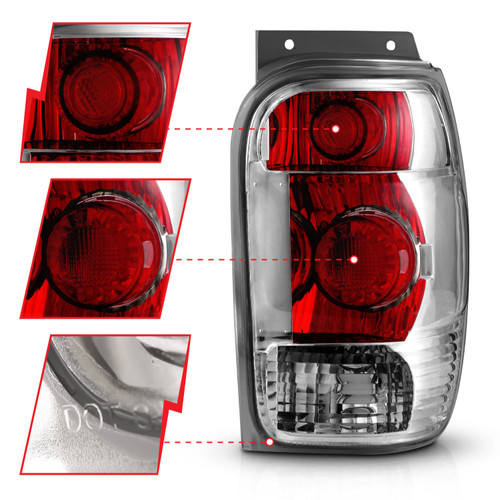 Anzo 211082 - 1998-2001 Ford Explorer Taillights Chrome