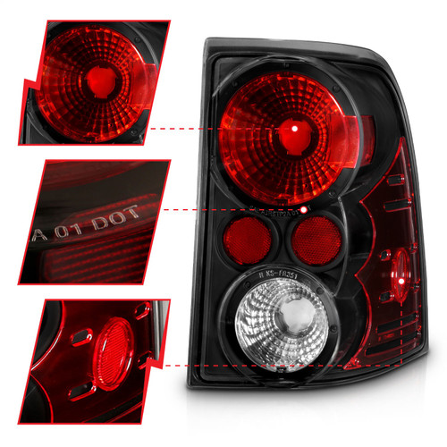 Anzo 211081 - 2002-2005 Ford Explorer Taillights Black
