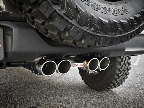 aFe Power 49-38071-P - Rebel Series 2.5in. 304 SS C/B Exhaust System 2018 Jeep Wrangler (JL) V6-3.6L - Polished Tip