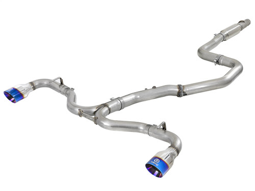 aFe Power 49-37003-1L - Takeda 304SS Cat-Back Exhaust w/Blue Flame Tips 2018 Hyundai Elantra GT Sport I4 1.6L (t)