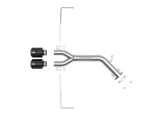 aFe Power 49-37012-B - Takeda 3in-2.5in 304 SS Axle-Back Exhaust w/ Black Tip 19-20 Hyundai Veloster I4-1.6L(t)