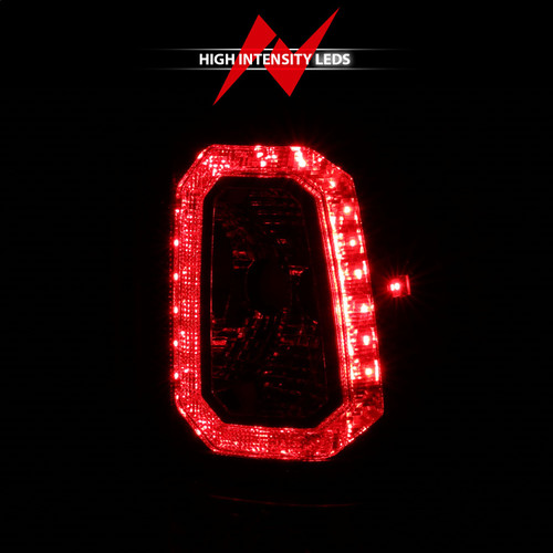 Anzo 311329 - 2003-2006 Chevy Silverado 1500 LED Taillights Plank Style Chrome With Red/Clear Lens