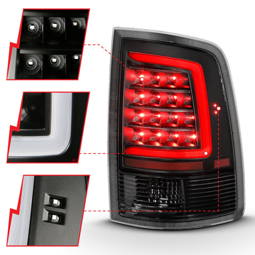 Anzo 311318 - 2009-2018 Dodge Ram 1500 LED Taillight Plank Style Black w/Clear Lens Anzo 311318 - 2009-2018 Dodge Ram 1500 LED Taillight Plank Style Black w/Clear Lens