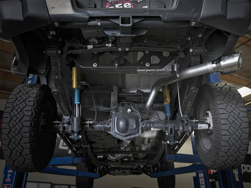 aFe Power 49-44058-P - Mach Force-XP Exhaust 3in CB SS 15-17 GM Colorado/Canyon 2.5L/3.6L Side Exit w/ Polished Tip