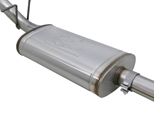 aFe Power 49-44058-P - Mach Force-XP Exhaust 3in CB SS 15-17 GM Colorado/Canyon 2.5L/3.6L Side Exit w/ Polished Tip