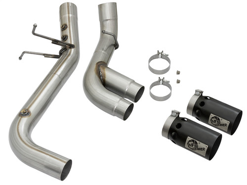 aFe Power 49-44089-B - Victory Series 4in 409-SS DPF-Back Exhaust w/ Dual Black Tips 2017 GM Duramax V8-6.6L(td) L5P aFe Power 49-44089-B - Victory Series 4in 409-SS DPF-Back Exhaust w/ Dual Black Tips 2017 GM Duramax V8-6.6L(td) L5P
