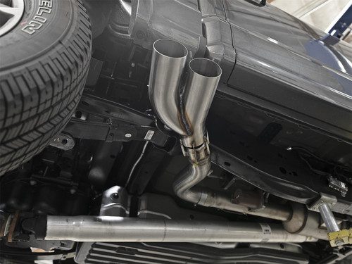 aFe Power 49-43108-P - Rebel Series 409 Stainless Steel DPF-Back Exhaust System w/ Dual Polished Tip aFe Power 49-43108-P - Rebel Series 409 Stainless Steel DPF-Back Exhaust System w/ Dual Polished Tip
