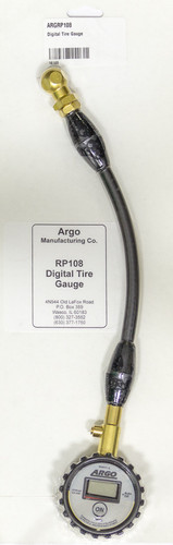 Argo Manufacturing RP108 - Tire Pressure Gauge - 0-100 psi - Digital - 1/2 lb Increments - Each