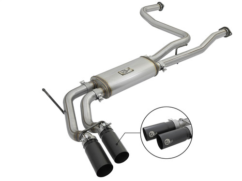aFe Power 49-46124-B - Rebel Series 3in 409 SS Cat-Back Exhaust w/ Black Tips 04-15 Nissan Titan V8 5.6L