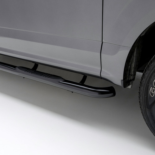 ARIES 203038 - 3" Round Black Steel Side Bars, Select Ford Bronco