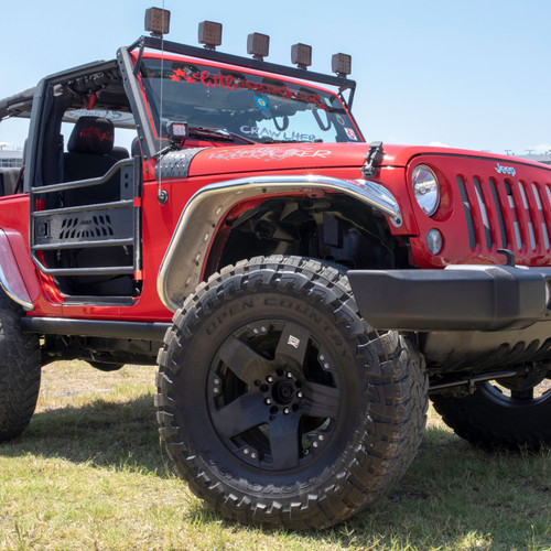 ARIES 1500202 - Jeep Wrangler JK Raw Aluminum Front Fender Flares