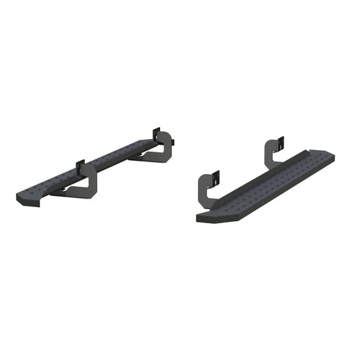 ARIES 2055517 - RidgeStep 6-1/2" x 75" Black Steel Running Boards, Select Ford F-150