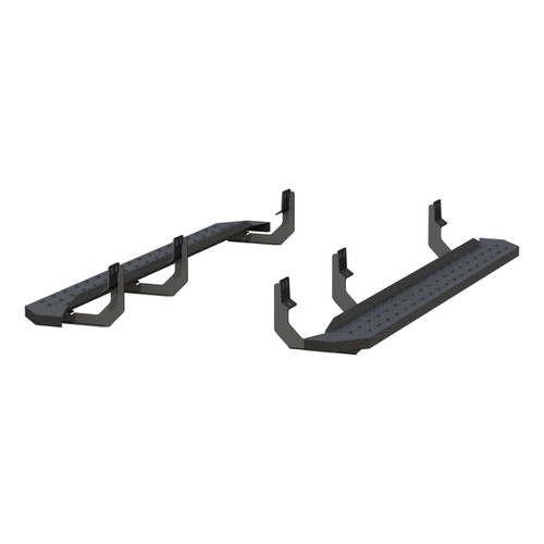 ARIES 2055543 - RidgeStep 6-1/2" x 75" Black Steel Running Boards, Select Nissan Titan