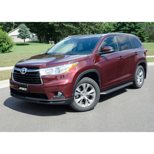 ARIES 2061015 - AeroTread 5" x 70" Black Stainless Running Boards, Select Toyota Highlander
