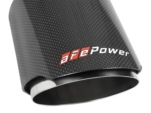 aFe Power 49T25454-C07 - MACH Force-Xp 304 SS Clamp-On Exhaust Tip 2.5in. Inlet / 4.5in. Outlet / 7in. L - Carbon Fiber