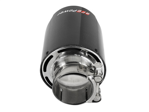 aFe Power 49T25454-C07 - MACH Force-Xp 304 SS Clamp-On Exhaust Tip 2.5in. Inlet / 4.5in. Outlet / 7in. L - Carbon Fiber