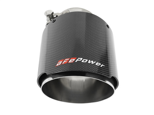 aFe Power 49T25454-C07 - MACH Force-Xp 304 SS Clamp-On Exhaust Tip 2.5in. Inlet / 4.5in. Outlet / 7in. L - Carbon Fiber