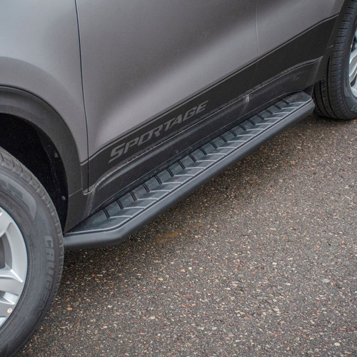 ARIES 2061039 - AeroTread 5" x 67" Black Stainless Running Boards, Select Sportage, Tucson