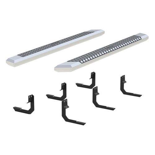 ARIES 2555045 - AdvantEDGE 5-1/2" x 75" Chrome Aluminum Side Bars, Select Nissan Titan