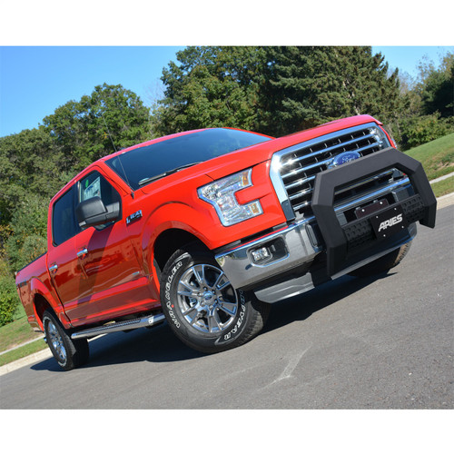 ARIES 2163002 - AdvantEDGE 5-1/2in. Black Aluminum Bull Bar; Select Ford F250; F350; F450; F550