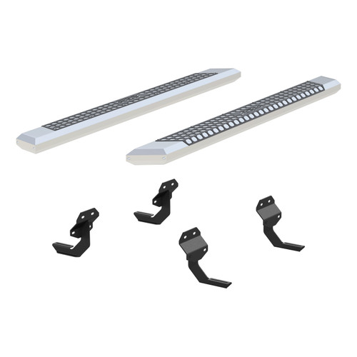 ARIES 2555012 - AdvantEDGE 5-1/2" x 75" Chrome Aluminum Side Bars, Select Ford F150, F250, F350