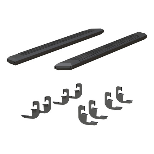 ARIES 2556051 - AdvantEDGE 5-1/2" x 75" Black Aluminum Side Bars, Select Silverado, Sierra Crew