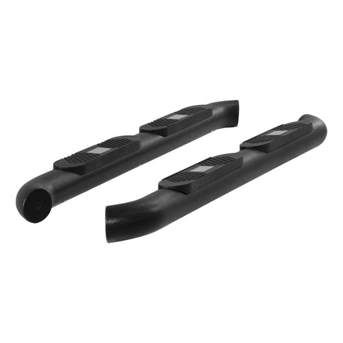 ARIES AL231007 - Big Step 4" Black Aluminum Round Side Bars, Select Jeep Wrangler JK