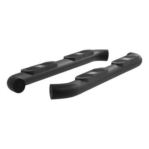 ARIES AL234046 - Big Step 4" Black Aluminum Round Side Bars, Select Silverado, Sierra