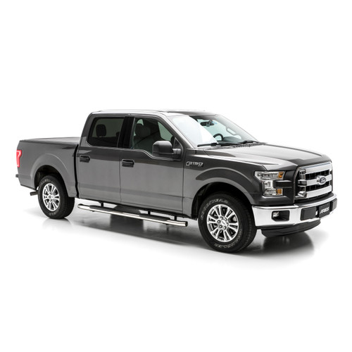 ARIES S223039-2 - 4" Polished Stainless Oval Side Bars, Select Ford F-150