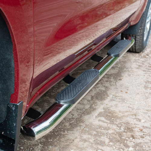 ARIES S224009-2 - 4" Polished Stainless Oval Side Bars, Select Silverado, Sierra 1500, 2500, 3500