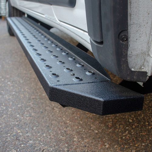 ARIES C3696 - RidgeStep 6-1/2" x 96", 36" Black Steel Running Boards (No Brackets)