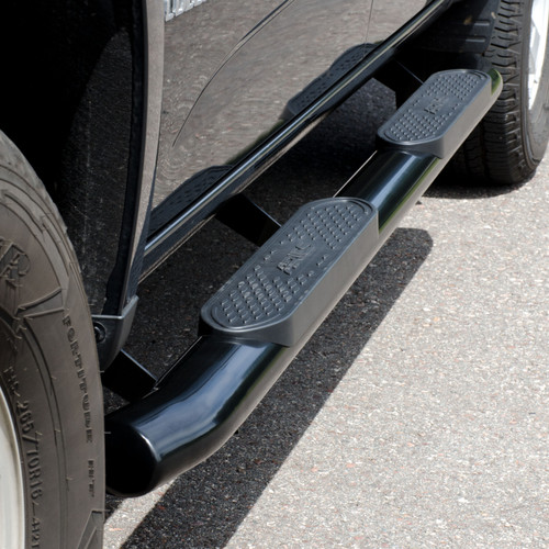 ARIES S224051 - 4" Black Steel Oval Side Bars, Select Chevrolet Colorado, GMC Canyon Crew Cab