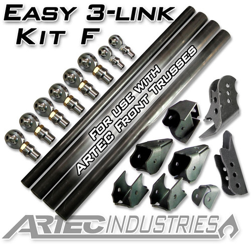 Artec Industries LK0108 - Easy 3 Link Kit F for Artec Trusses No Tubing Outside Frame Ford 85-91 Front Passenger Rear Driver