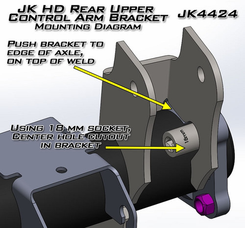 Artec Industries JK4424 - JK HD Rear Axle UCA Brackets Pair