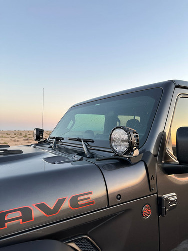 Artec Industries JL5614 - JL-JT 392 Mojave A-Pillar Single Surface Light Mount