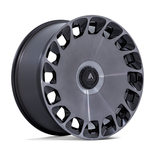 Asanti AB045BT22900138 - Ab045 Aristocrat 22X9 Gloss Black Machined Face With Ddt