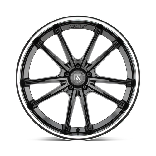 Asanti ABL23-22905232BK - Abl-23 Sigma 22X9 Gloss Black Chrome Lip