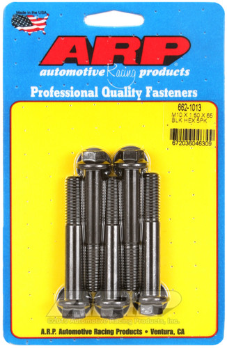 ARP 662-1013 - M10 x 1.50 x 65 Hex Black Oxide Bolts (5/pkg)