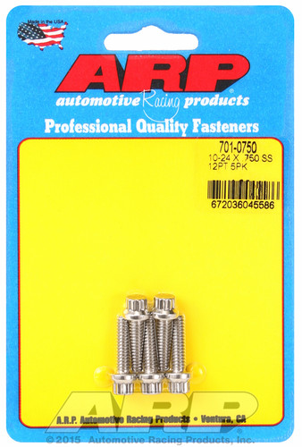 ARP 701-0750 - 10-24 x .750 12pt SS Bolts (Pack of 5)