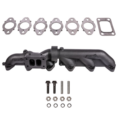 ATS Diesel 204-920-2272 - ATS Pulse Flow Exhaust Manifold Kit Fits 2003-2007 5.9L Cummins 2-Pc T3 With Gaskets Turbo Hardware