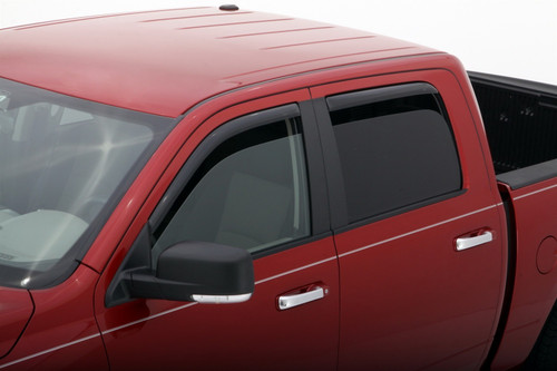 Auto Ventshade (AVS) 194109 - 09-18 Dodge RAM 1500 Crew Cab Ventvisor In-Channel Front & Rear Window Deflectors 4pc - Smoke