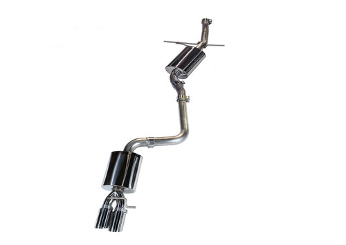 AWE 3015-23012 - Audi B8 A5 2.0T Touring Edition Single Outlet Exhaust - Diamond Black Tips