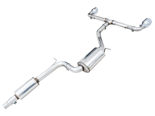 AWE 3015-32658 - 2022 VW GTI MK8 Touring Edition Exhaust - Chrome Silver Tips