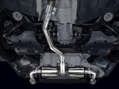 AWE 3015-32429 - 19-23 BMW 330i / 21-23 BMW 430i Base G2X Touring Axle Back Exhaust - Chrome Silver