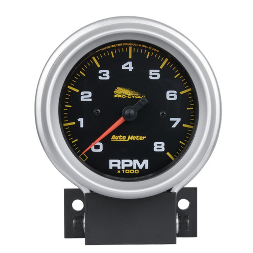 AutoMeter 19201 - Pro-Cycle Gauge Tach 3 3/4in 8K Rpm 2 & 4 Cylinder Black Pro-Cycle