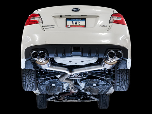 AWE 3015-42098 - 2015+ Subaru WRX VA Sedan Touring Edition Exhaust - Chrome Silver Tips (102mm)