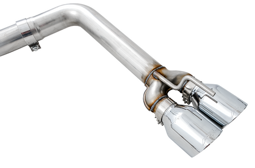 AWE 3015-42136 - 2015+ Dodge Challenger 6.4L/6.2L SC Track Edition Exhaust - Quad Chrome Silver Tips