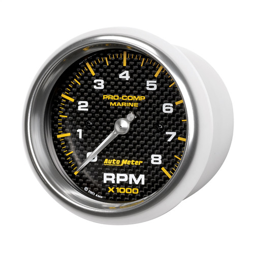 AutoMeter 200779-40 - Marine Carbon Fiber 3-3/8in 8k RPM Tachometer